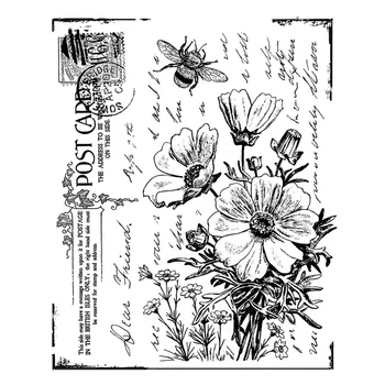 

flower/ transparent Clear Silicone Stamp/Seal for DIY scrapbooking/photo album Decorative clear stamp M1367
