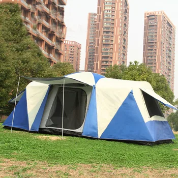 

Ultralarge 8-12 Person Use Double Layer Waterproof Windproof Family Party Camping Tent Barraca Tents Outdoor Camping Carpa