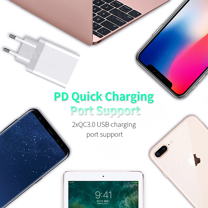 PD Plus Мульти USB зарядное устройство QC3.0 Быстрая зарядка для iPhone 11 Macbook Pro Huawei кабель