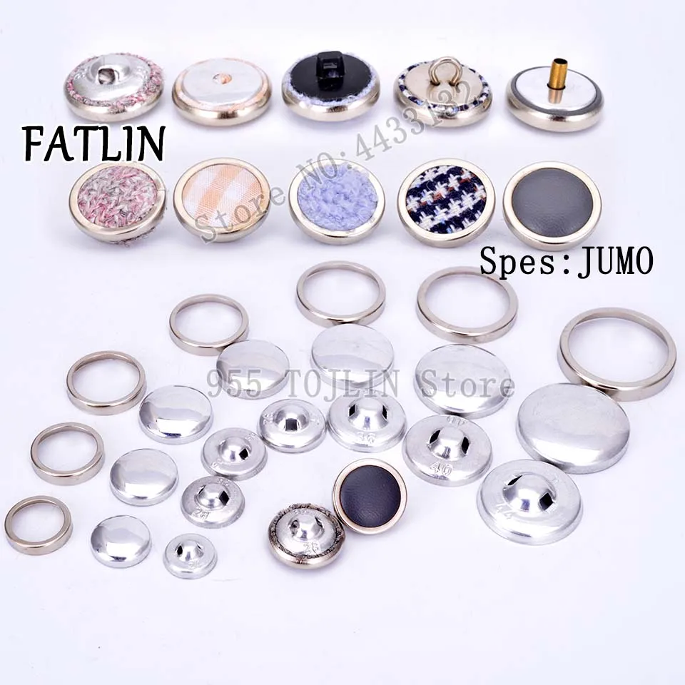 100Sets 24L-44L Zomen Bedekt Stof Knoppen Diy Handgemaakte Metalen Doek Brood Vorm Ronde Stof Accessoires Gratis Verzending Jumo