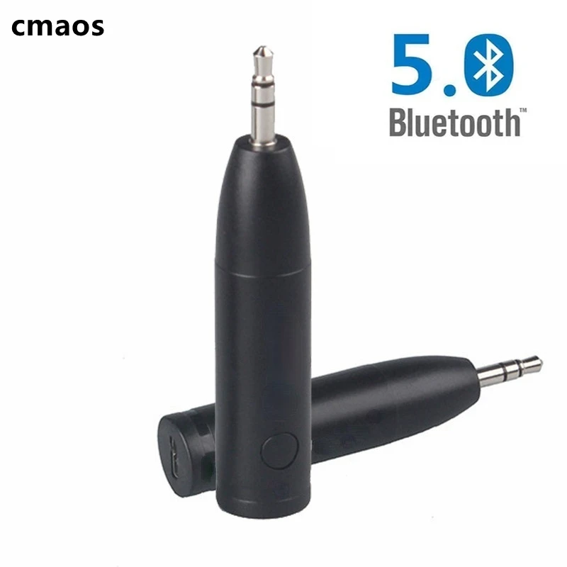 Adaptador receptor y transmisor inalámbrico Bluetooth 5,0, 2 en 1, conector de 3,5mm para Audio y música de coche, Aux, A2dp, receptor de auriculares, manos libres