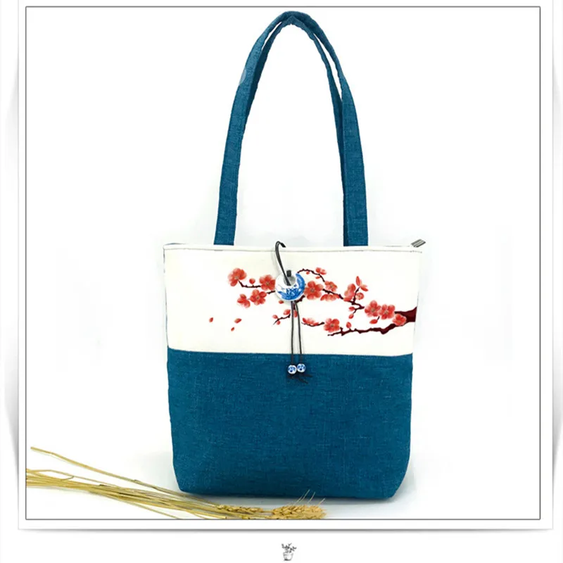 Женский студенческое консервативное платье с вышивкой принтом холщовые сумки
