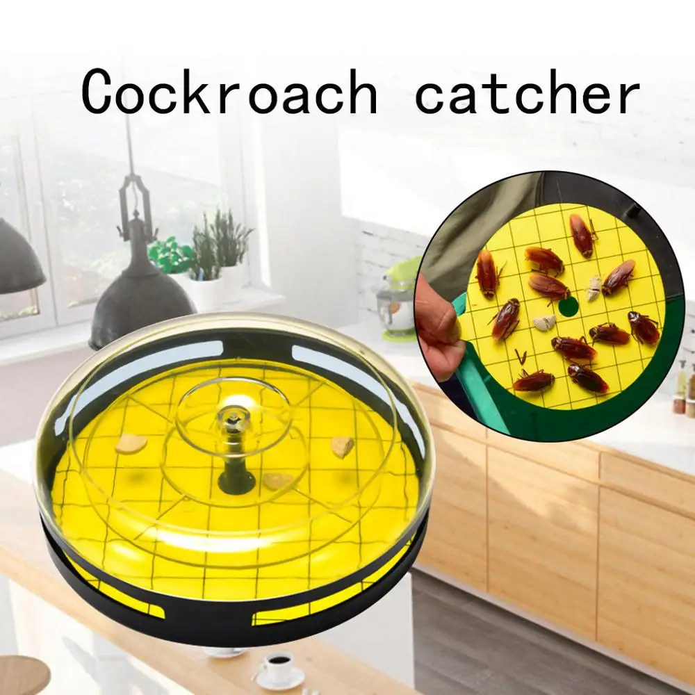 

Household Cockroach Traps Box Reusable Cockroach Bug Roach Catcher Cockroach Killer Bait Traps Pesticide+3PCS Bait @A