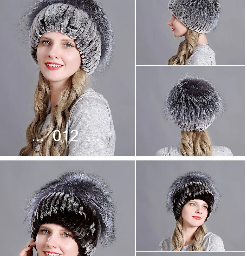 New Lovely Real Mink Fur Hat for Women Hot Sale Winter Knitted Real Mink Fur Beanies Cap Wholesale and Retail Real Mink Fur Caps