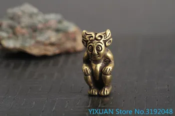 

Bronze sculpture of animal face and human face car ornament hanging handicraft