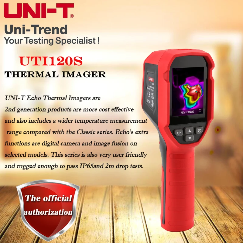 UNI T UTi120S 경제적인 열화상 카메라, 비접촉 시각 적외선 온도계, 전자 온도 건, IP54 보호, 400 ...