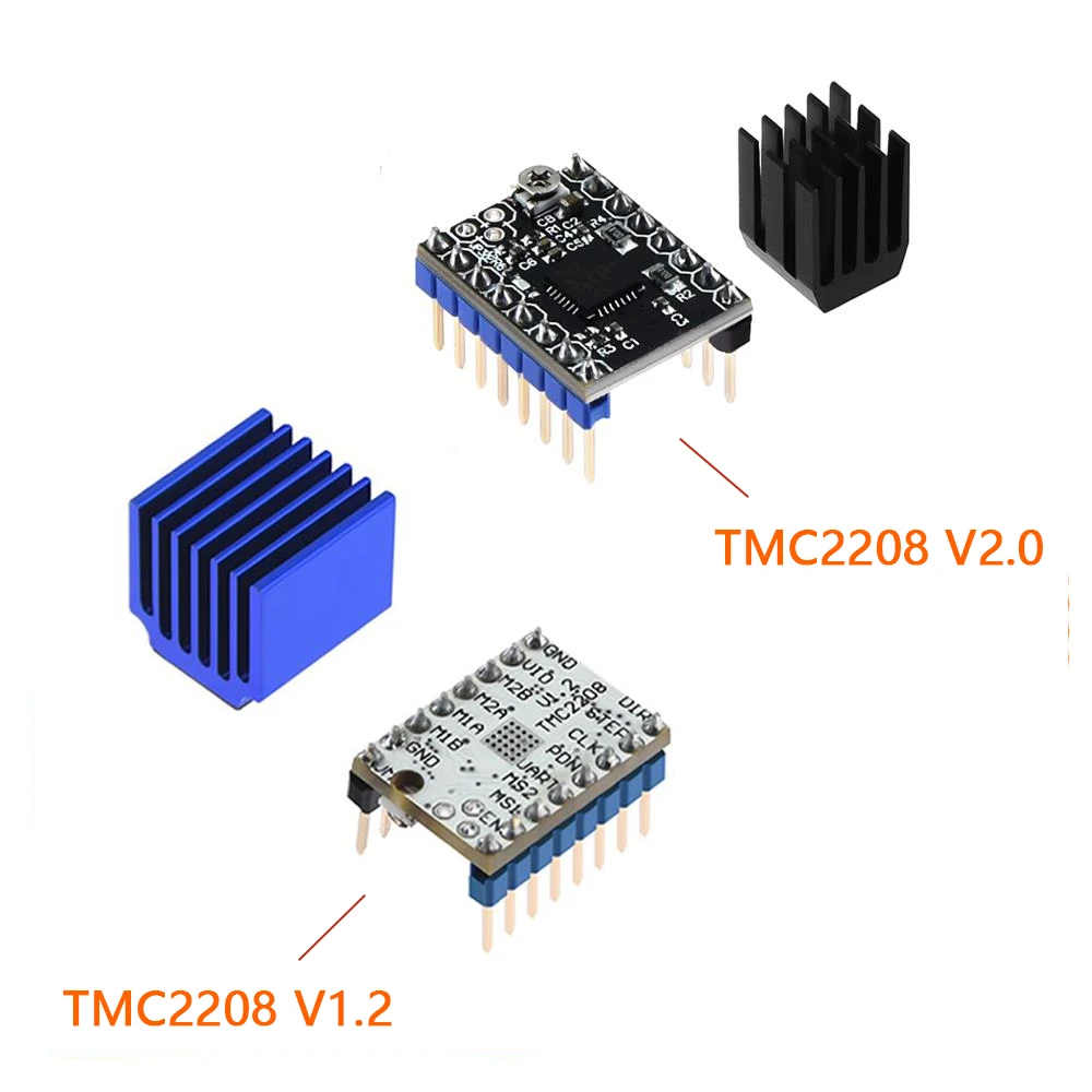 5 шт. TMC2208 шаговый двигатель бесшумный драйвер Stepstick Замена TMC2100 драйвер с керамической отверткой для SKR V1.3 плата контроллера