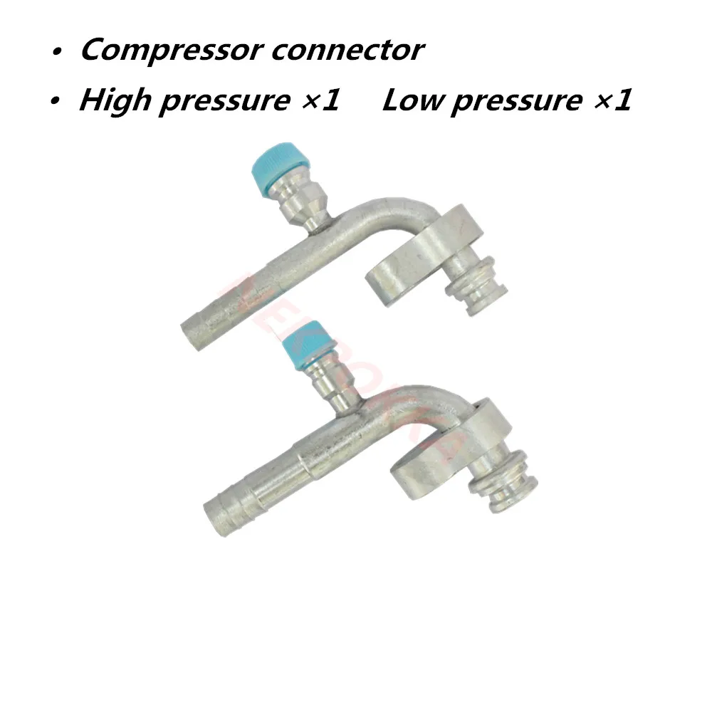 2 uds aire para compresor de aire acondicionado conector compresor configurador compresor de presión alta y baja conector de salida