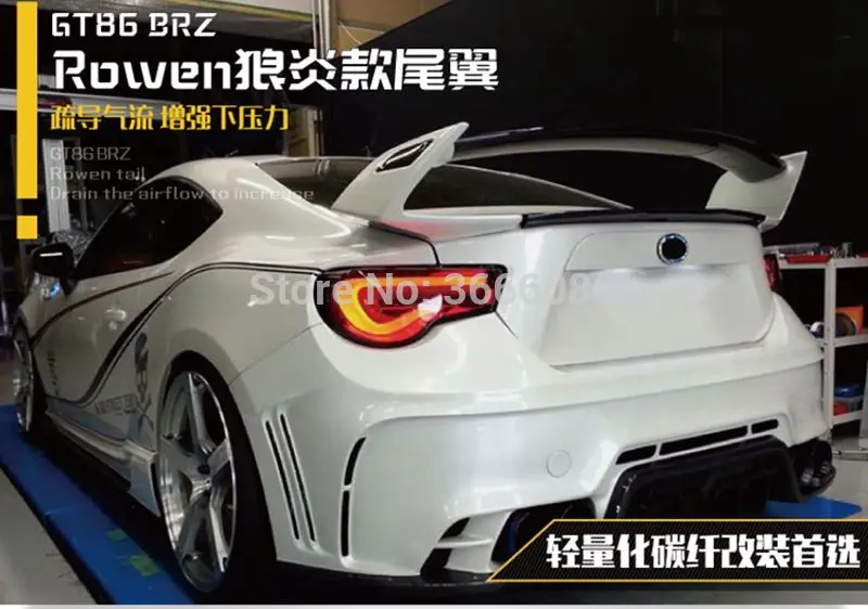 Аксессуары для Toyota GT86/BRZ FRP Высокое качество Неокрашенный праймер цвет задний спойлер на крышу багажника крыла губы крышка багажника авто часть