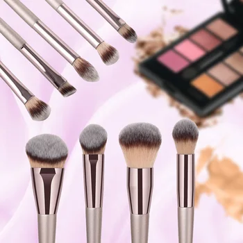 

10 Pcs Champagne Make-Up Brush Set Pro For Foundation Powder Blush Eye Shadow Lip Cosmetics Tool Beauty Hot new products