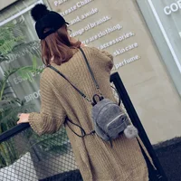 Women Mini Backpack Corduroy Small Crossbody Bag For Teenage Girl Striped Soft Cloth Fabric Shoulder Bag Ladies Kids Phone Purse 2