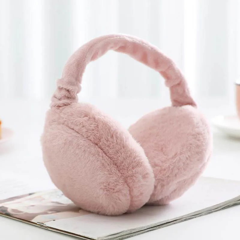 M04 Leather Pink Calymel Brand Winter Earmuffs Xmas Gift Fashion Women Girl Fur Ear Warmer Muffs Outdoor Earlap Earmuff Headband Newest - Цвет: M04 Leather Pink