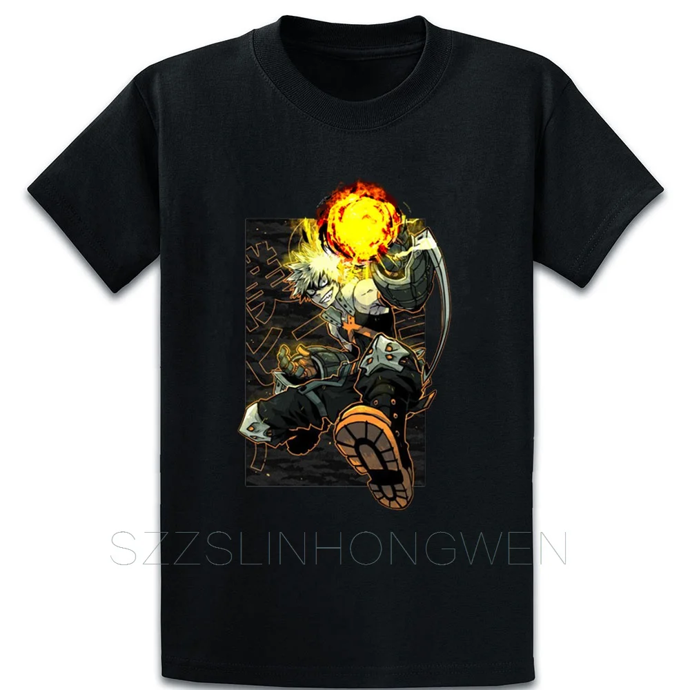

Katsuki Bakugou Great T Shirt Crew Neck Fashion Spring Printing Letters Loose Trend Cotton Shirt