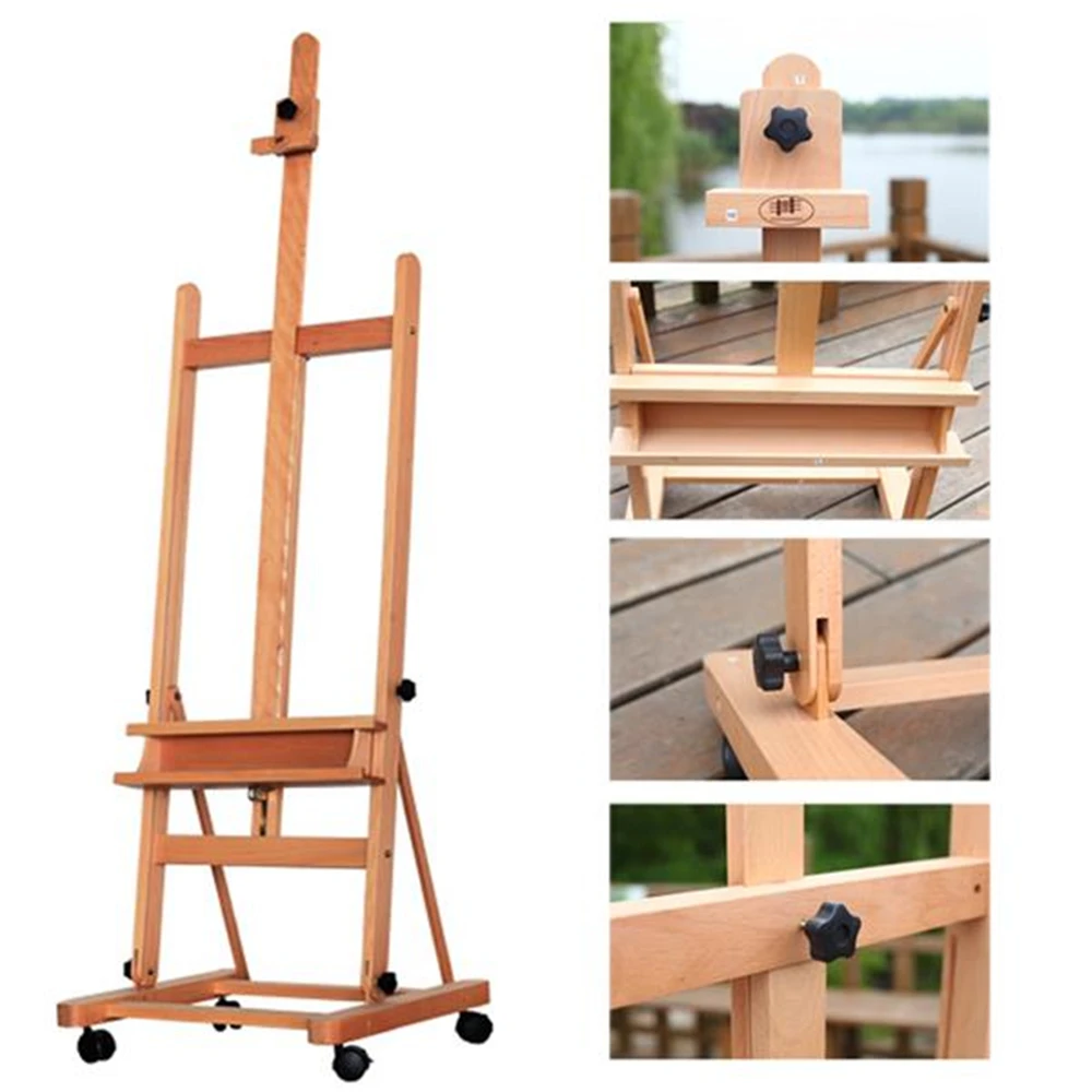 Dhj02 Oil Painting Easel Exhibition Stand H Frame 360degree Spinner