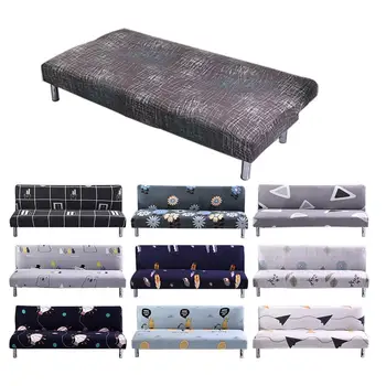 

Universal Armless Sofa Cover Folding soft bed slipcovers stretch covers Protector Elastic soft Cover for Living Room copridivano
