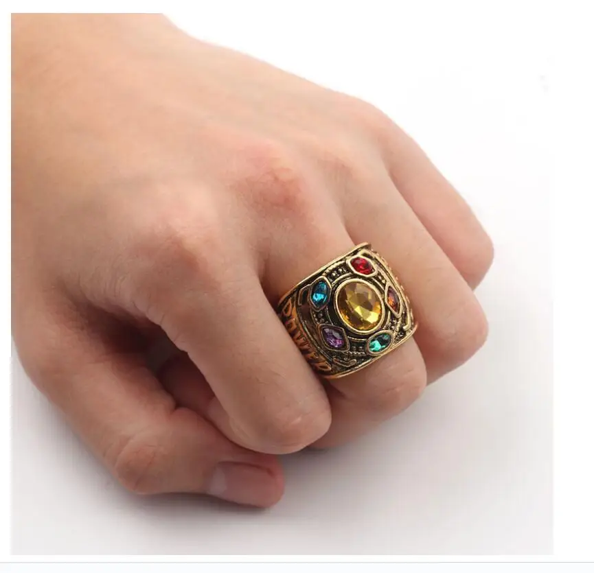 10 шт./лот кольца Мстители Железный человек Капитан Америка танос Homme Superheros Anillos Mujer женские ювелирные изделия с кристаллами