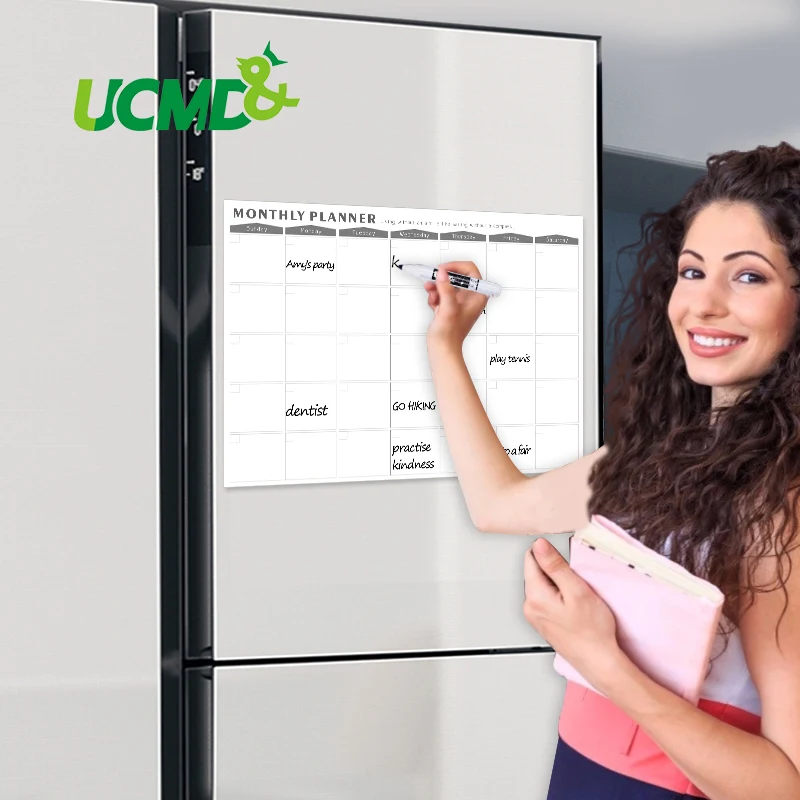

Magnetic Monthly Calendar whiteboard Erasable Fridge Refrigerator To-Do List Monthly Daily Planner Wall Sticker Reminder Notepad