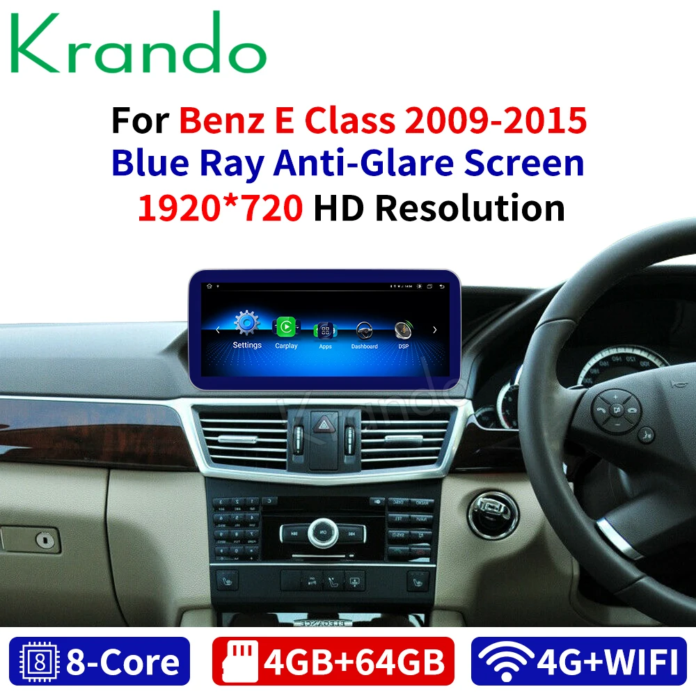 

krando Android 10 8 Core 4+64G car GPS Navigation radio audio Multimedia Player for Benz E Class W212 E200 E230 2009-2016 RHD