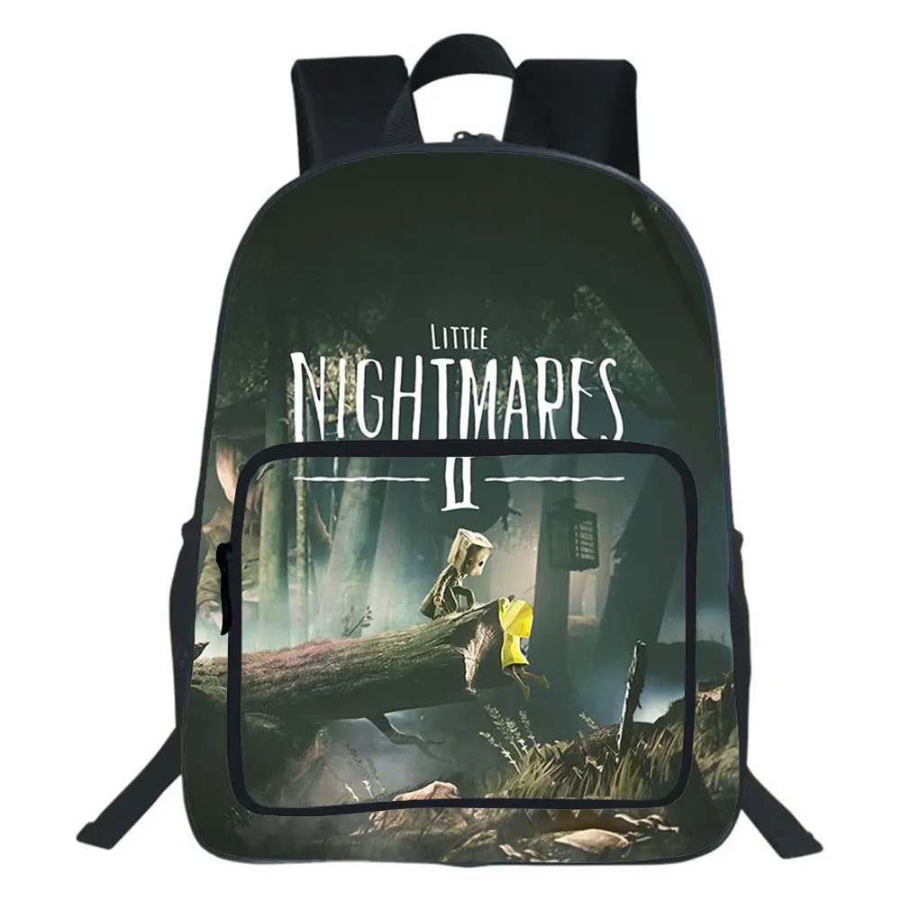 19 Inches Little Nightmares BackpackHorror Adventure Game School Bag Teenager Backpack College Style Travel Double-layer Bag