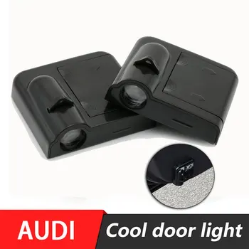 

2pcs Car Door Logo projector lamp welcome light Easy to install Paste Battery door light For Audi A3 A4 B4 A5 A6 A7 A8 B6 B8 R8