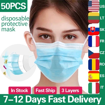 

50 PCS Mask Stop Invasion Nonwoven Mouth Masks Breathing MasksSafety