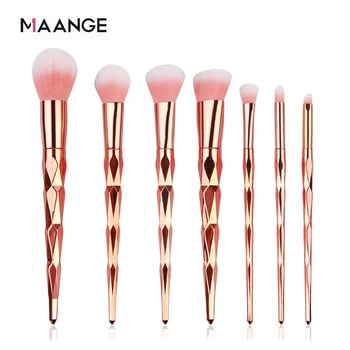 

MAANGE 7/10Pcs Diamond Makeup Brushes Set Powder Foundation Eye Shadow Blush Blending Cosmetics Beauty Make Up Brush Tool Kits