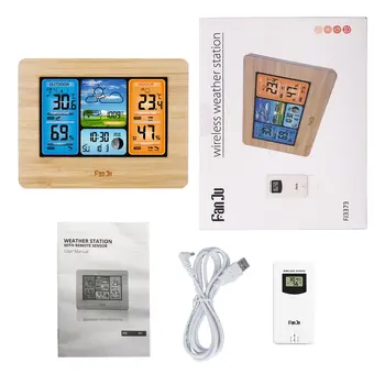 

Color Screen Weather Forecast Clock 3373 Electric Wave Clock Multi-Function Electronic Alarm Clock Meteorological Clock