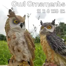 Новые 11x8x18 см синтетические миниатюрные из полимерной смолы сова птица игрушка животное фигурка Крытый Открытый домашний сад Декор вредители с птицами