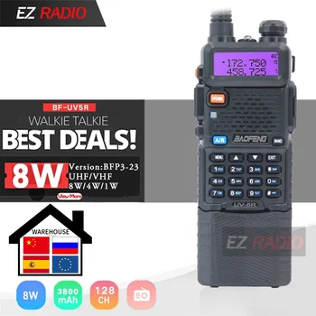 

Upgrade 8W Baofeng UV-5R 3800mAh Walkie Talkie 10 KM Tri Power Dual Band Baofeng UV 5R Ham Radio 10 KM UHF VHF Ham Radio UV5R