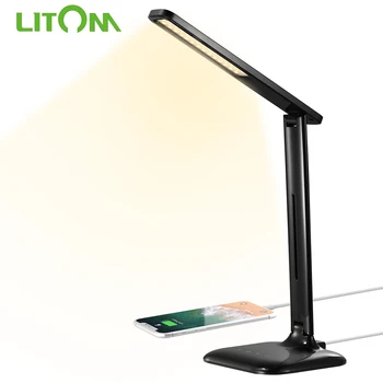 

LITOM Book Light Book Reading Lamp 42 LED Folding LED Night Lamp Touch Sensitive Book Light With Charging Port Office Bedroom