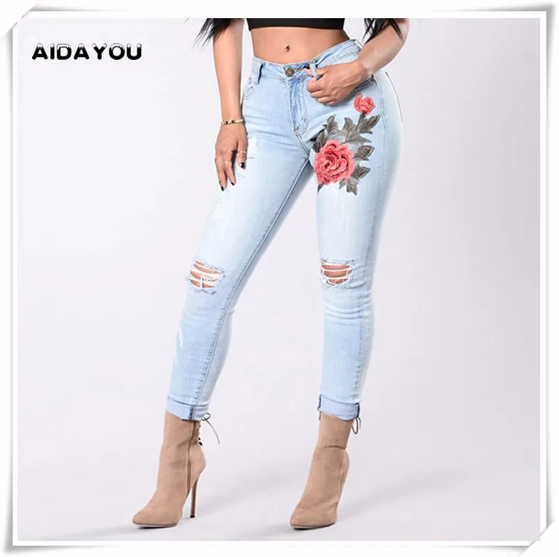 Printing Jeans Fashion Pants 