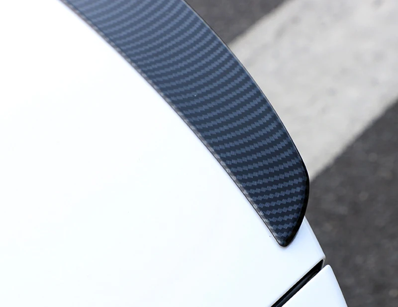 Для Mazda 3 седан наклеиваемого покрытия для автостайлинга из ABS углеродного волокна спойлер заднего багажника, крыла под давлением газа Крышка отделки салона авто аксессуары