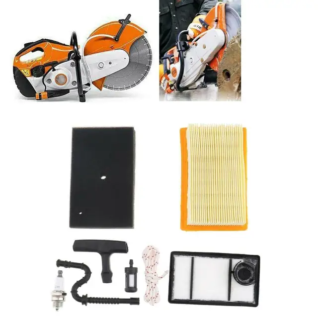 Szolgáltató Készlet A Stihl Ts400 -Hoz Csere Levegőszűrők Üzemanyagszűrő Dugó Csőcső Húzószűrő Szűrő Gyújtógyertya Vadonatúj Kiegészítő - Image 2