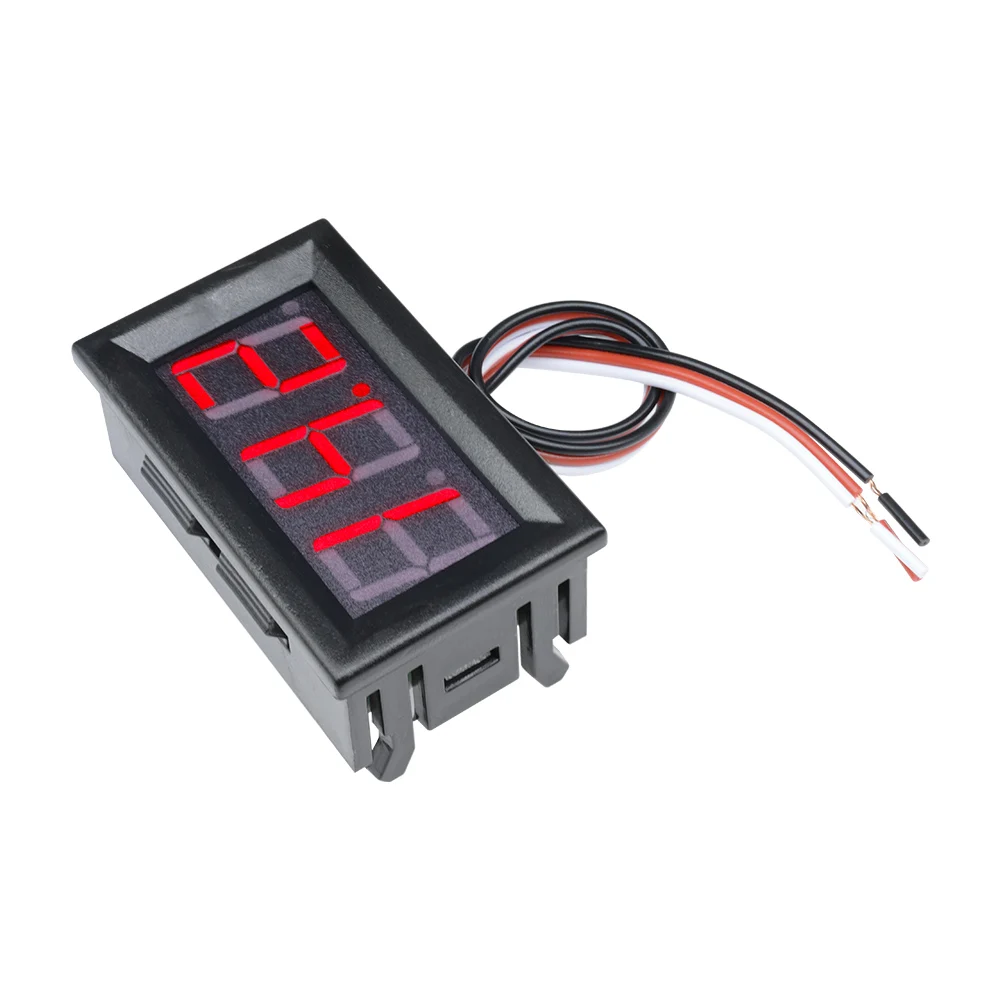 미니 디지털 전압계 전압 패널 미터, DC 0V-30V, 6V, 12V, 24V, 전기 오토바이 자동차, 0.56 인치
