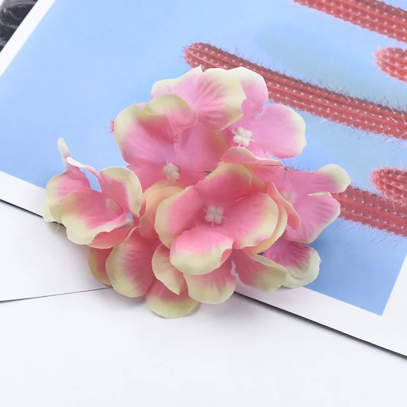 50/100 Cheap plastic Hydrangea wedding decorative flowers wall home decoration accessories christmas garland artificial flowers - Color: 2
