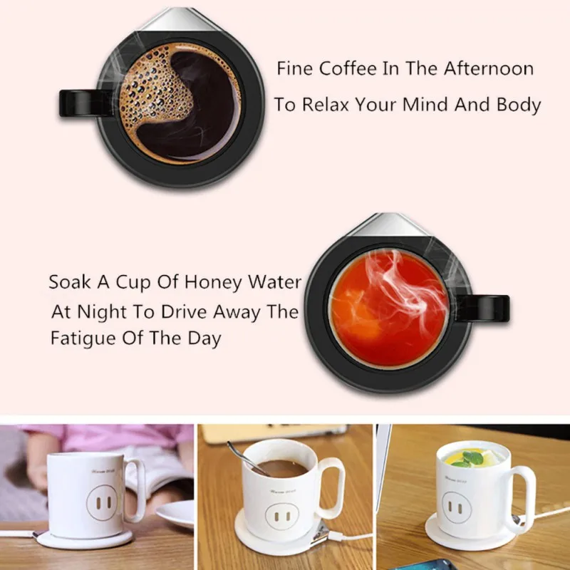  12V Electric Heating Coffee Cup Intelligent Wireless Charging charger for iphone 8 X samsung S7 s8 