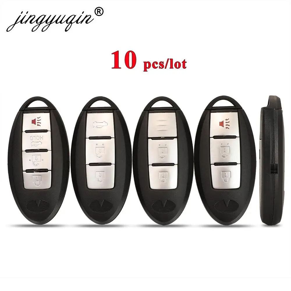 Jingyuqin 10 шт./лот 2/3/4 кнопочный корпус автомобильного ключа для Infiniti G25 G35 G37 Q40 / Q60 QX70