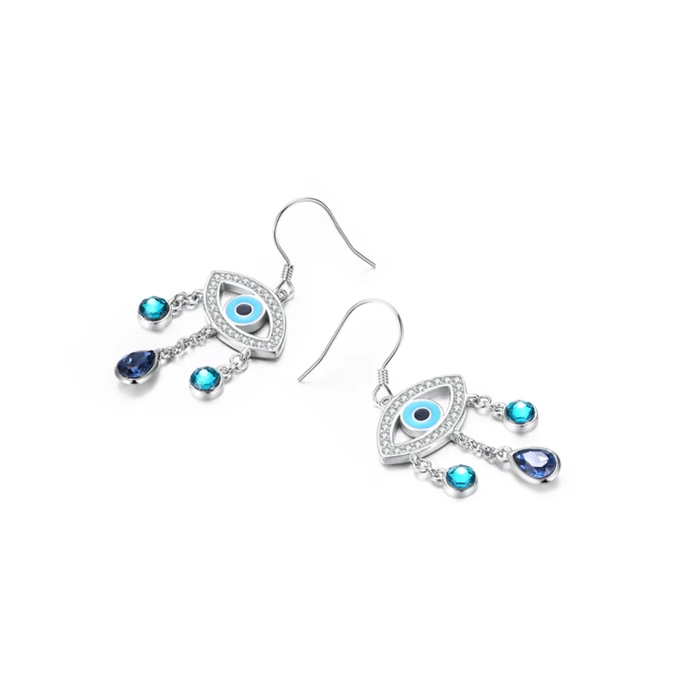 LEKANI 925 серебряные серьги с подвеской Stelring, украшенные кристаллами Swarovski для женщин, свадебные ювелирные изделия, подарки