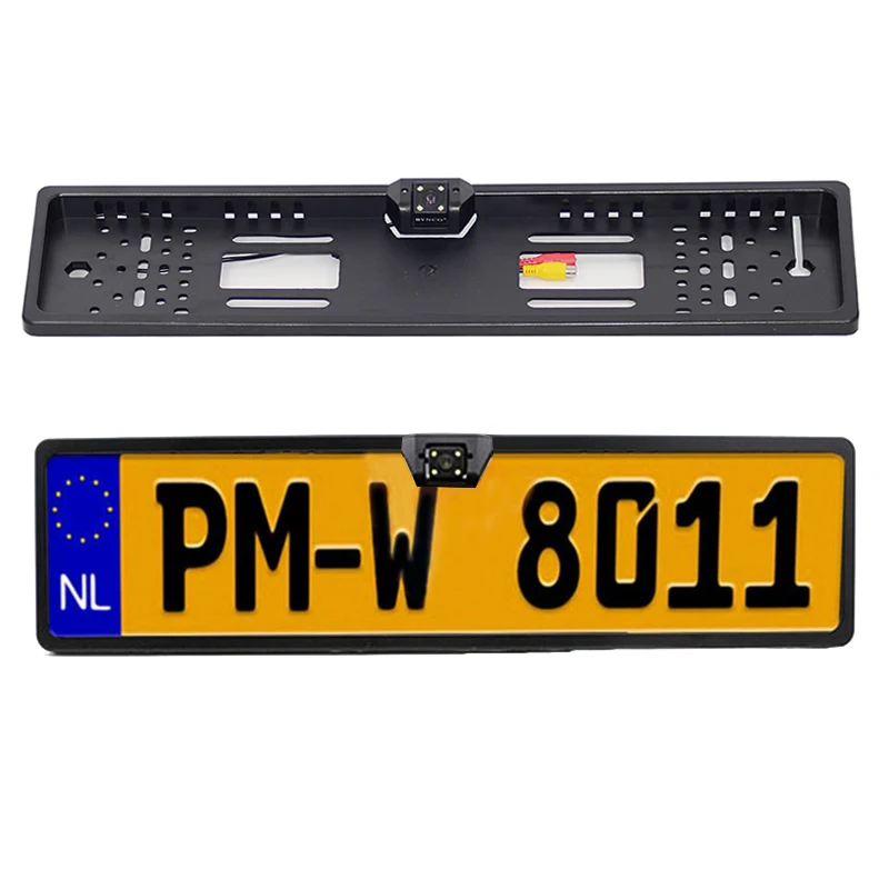 Car License Plate Frame Waterproof Night Vision LED Backup Camera Reverse Rear View Camera 4/8 LED Light Universal