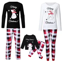 Рождественский пижамный комплект для мужчин; топ со снежинками и штаны с героями мультфильмов для папы; Рождественская семейная одежда; высокое качество; Модный пижамный комплект с принтом снеговика