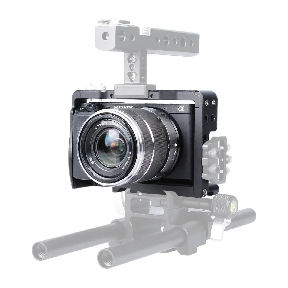 DSLR камера кролик клетка универсальный для sony A6 серии алюминиевый сплав клетка Ручной Стабилизатор фотографии кронштейн