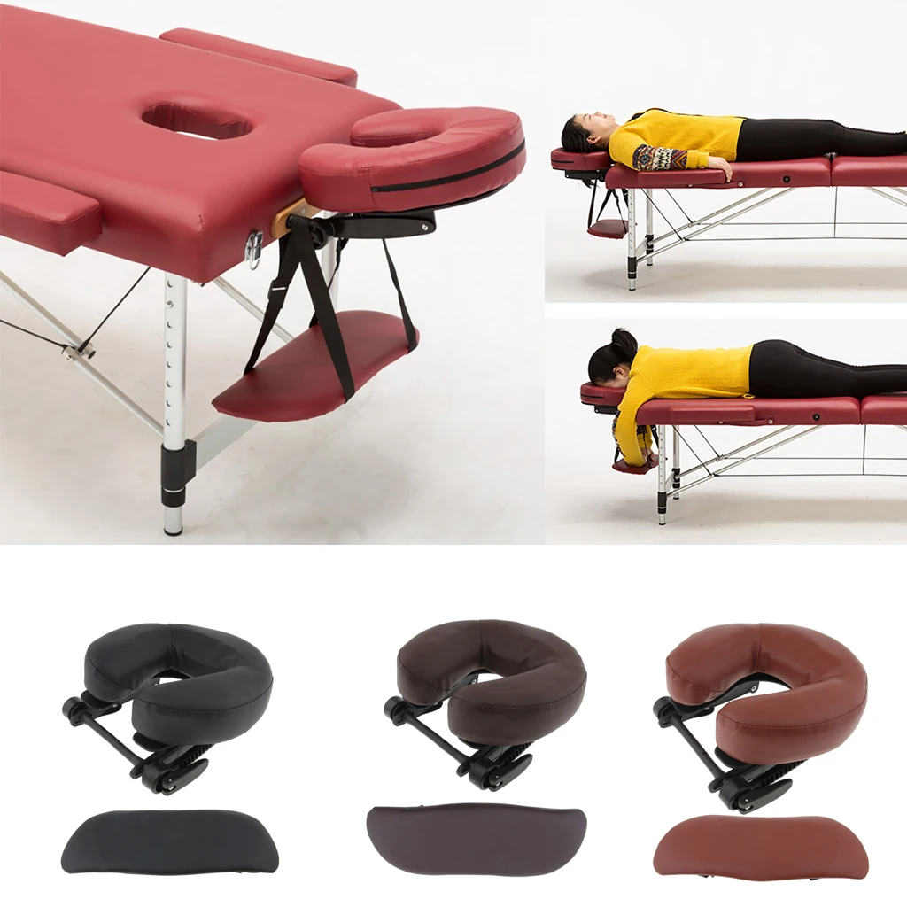 Massage Table Pillow Cushions SPA Salon Arm Support Cushions Massage Face Relax Pad Universal Headrest Cushion Face Down Pillow car armrest box extender elbow support pillow universal pu leather armrest cushion vehicles driver hand rest storage box pad