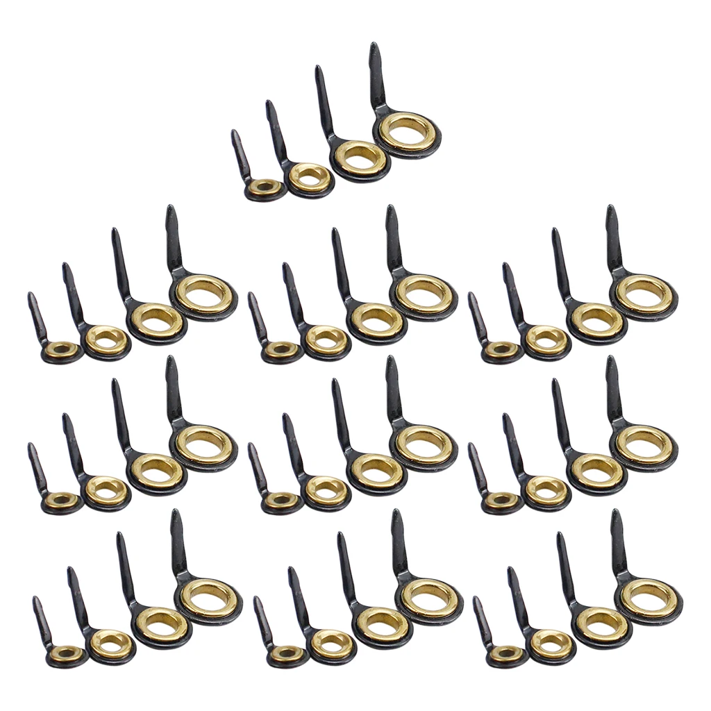 

40pcs 4 Sizes Fishing Rod Pole Guide Tip Set Stainless Steel Ceramic Top Ring Lure Tool Repair Kit Fishing Accessories Tackles