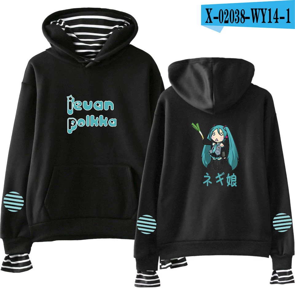 Hatsune Miku поддельные два предмета толстовка с капюшоном модные повседневные женские толстовки с капюшоном; сезон осень-зима эксклюзивная одежда в стиле хип-хоп 2XL - Цвет: 21