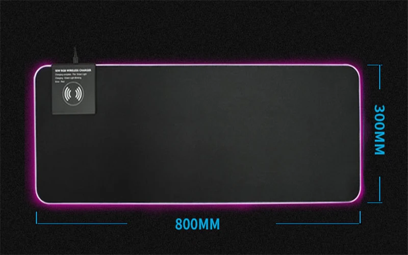 almofada gaming mousepad carregamento sem fio grande