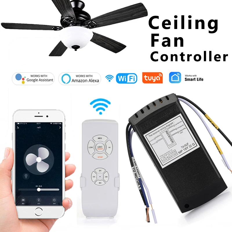 Новый Smart Life Tuya Fan Switch контроллер скорости Wifi потолочный вентилятор переключатель