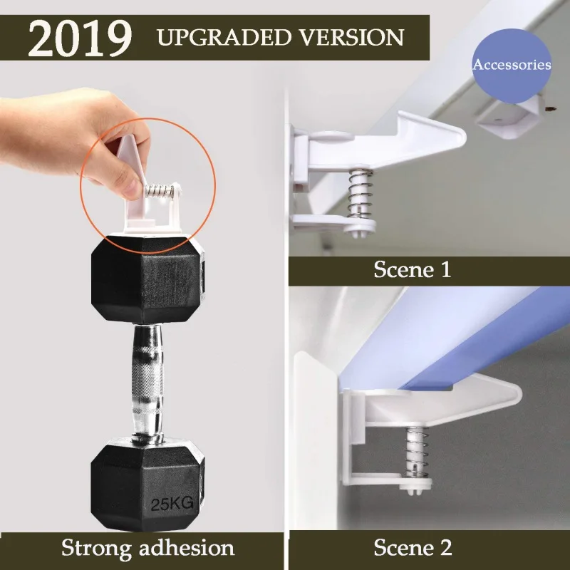 

2/10 Pack Child Safety Cabinet Locks Door Drawer Baby Security Protection Self-Adhesive Installation Q1