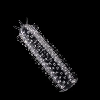 12CM Reusable Condoms Penis Extender Sleeve Delay Ejaculation Clitoral Stimulator Sex Toys For Men Couples Intimate Goods 4