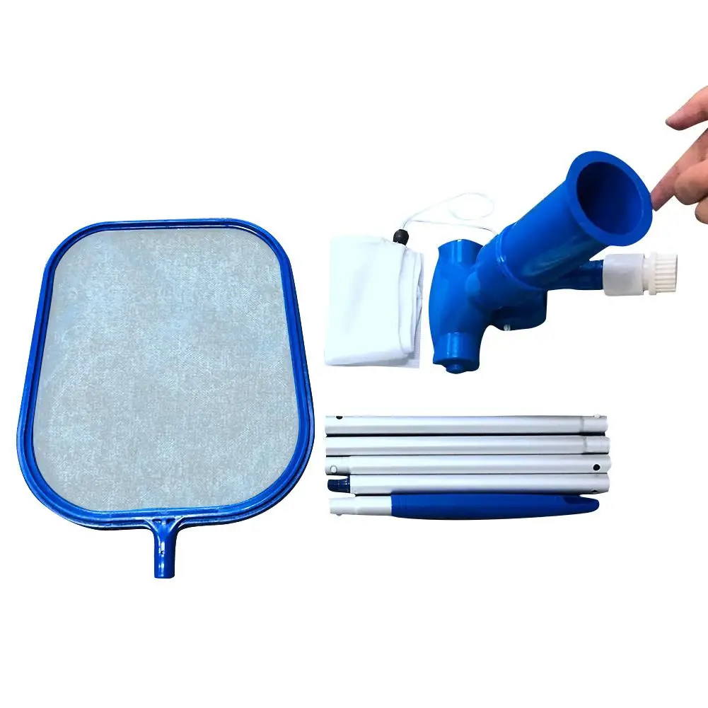 Surface Skimmer Pool Maintenance /& Cleaning Kit Included Vacuum Head and Cleaning Head 48-inch Retractable Aluminum Rod