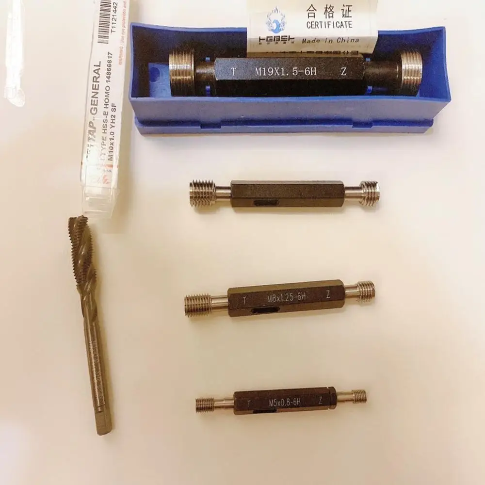 

Gauae H6 taps criterion M2 M3 M4 M5 M6 M8 M9 M10 M12 M20 M60 Stell Double end hex handle thread plug gauge